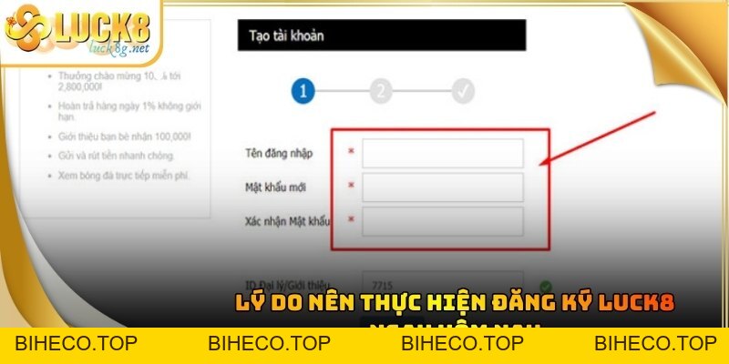 Đăng Ký Luck8 - Hướng Dẫn Tạo Tài Khoản Nhanh Chóng Nhất - biheco